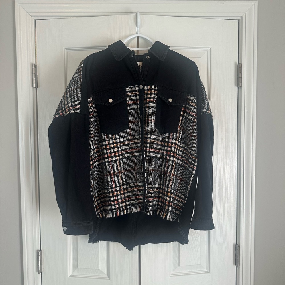ZARA Plaid Patchwork Jacket